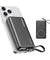 pTron Dynamo Dash Magnetic Wireless 10000mAh Fast Charging Slim Power Bank, Strong Magnet, 22.5W Output, Compatible w/iPhone 12/13/14/15/16, Android & Other Qi Enabled Devices, Type-C Input (Black)