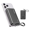pTron Dynamo Dash Magnetic Wireless 10000mAh Fast Charging Slim Power Bank, Strong Magnet, 22.5W Output, Compatible w/iPhone 12/13/14/15/16, Android & Other Qi Enabled Devices, Type-C Input (Black)