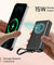 pTron Dynamo Dash Magnetic Wireless 10000mAh Fast Charging Slim Power Bank, Strong Magnet, 22.5W Output, Compatible w/iPhone 12/13/14/15/16, Android & Other Qi Enabled Devices, Type-C Input (Black)