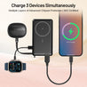 pTron Dynamo Dash Magnetic Wireless 10000mAh Fast Charging Slim Power Bank, Strong Magnet, 22.5W Output, Compatible w/iPhone 12/13/14/15/16, Android & Other Qi Enabled Devices, Type-C Input (Black)