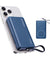 pTron Dynamo Dash Magnetic Wireless 10000mAh Fast Charging Slim Power Bank, Strong Magnet, 22.5W Output, Compatible w/iPhone 12/13/14/15/16, Android & Other Qi Enabled Devices, Type-C Input (Blue)