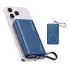pTron Dynamo Dash Magnetic Wireless 10000mAh Fast Charging Slim Power Bank, Strong Magnet, 22.5W Output, Compatible w/iPhone 12/13/14/15/16, Android & Other Qi Enabled Devices, Type-C Input (Blue)