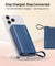 pTron Dynamo Dash Magnetic Wireless 10000mAh Fast Charging Slim Power Bank, Strong Magnet, 22.5W Output, Compatible w/iPhone 12/13/14/15/16, Android & Other Qi Enabled Devices, Type-C Input (Blue)