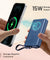 pTron Dynamo Dash Magnetic Wireless 10000mAh Fast Charging Slim Power Bank, Strong Magnet, 22.5W Output, Compatible w/iPhone 12/13/14/15/16, Android & Other Qi Enabled Devices, Type-C Input (Blue)