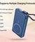 pTron Dynamo Dash Magnetic Wireless 10000mAh Fast Charging Slim Power Bank, Strong Magnet, 22.5W Output, Compatible w/iPhone 12/13/14/15/16, Android & Other Qi Enabled Devices, Type-C Input (Blue)