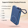 pTron Dynamo Dash Magnetic Wireless 10000mAh Fast Charging Slim Power Bank, Strong Magnet, 22.5W Output, Compatible w/iPhone 12/13/14/15/16, Android & Other Qi Enabled Devices, Type-C Input (Blue)