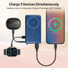 pTron Dynamo Dash Magnetic Wireless 10000mAh Fast Charging Slim Power Bank, Strong Magnet, 22.5W Output, Compatible w/iPhone 12/13/14/15/16, Android & Other Qi Enabled Devices, Type-C Input (Blue)