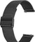 pTron Mesh Metal 20mm Replacement Band Strap with Metal Buckle Compatible with Fire-Boltt, Boat, Noise, Amazfit, Stainless Steel Material, Quick-Release Pins, Adjustable Length (Black)