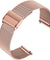 pTron Mesh Metal 20mm Replacement Band Strap with Metal Buckle Compatible with Fire-Boltt, Boat, Noise, Amazfit, Stainless Steel Material, Quick-Release Pins, Adjustable Length (Rose Gold)