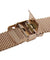 pTron Mesh Metal 20mm Replacement Band Strap with Metal Buckle Compatible with Fire-Boltt, Boat, Noise, Amazfit, Stainless Steel Material, Quick-Release Pins, Adjustable Length (Rose Gold)