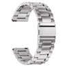 pTron 22mm Metal Chain Replacement Band Strap with Metal Buckle Compatible with Fire-Boltt, Boat, Noise, Amazfit, Stainless Steel Material, Quick-Release Pins, Adjustable Length (Silver)