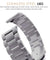 pTron 22mm Metal Chain Replacement Band Strap with Metal Buckle Compatible with Fire-Boltt, Boat, Noise, Amazfit, Stainless Steel Material, Quick-Release Pins, Adjustable Length (Silver)