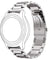 pTron 22mm Metal Chain Replacement Band Strap with Metal Buckle Compatible with Fire-Boltt, Boat, Noise, Amazfit, Stainless Steel Material, Quick-Release Pins, Adjustable Length (Silver)