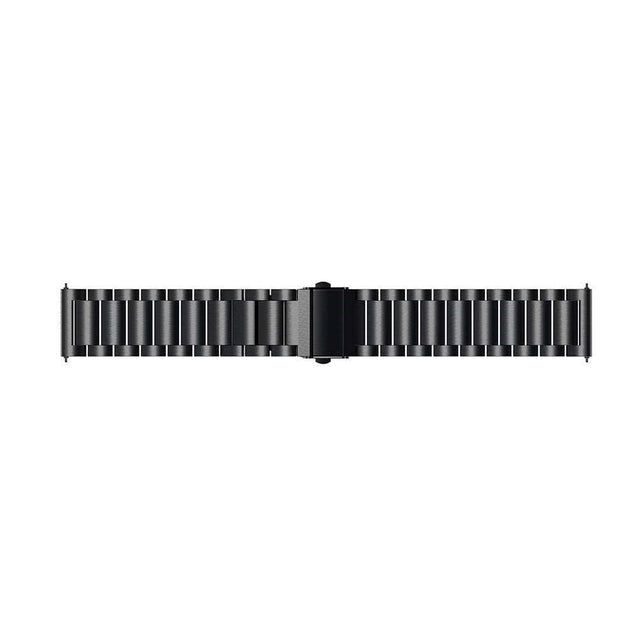 pTron 22mm Metal Chain Replacement Band Strap with Metal Buckle Compatible with Fire-Boltt, Boat, Noise, Amazfit, Stainless Steel Material, Quick-Release Pins, Adjustable Length (Black)