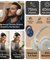 pTron Studio Classic w/ 75Hrs Playtime, Wireless Over Ear Headphones w/HD Mic & TruTalk AI-ENC Calls, Low-Latency Game & Music, Deep Bass, BT5.4, Dual Device Pairing, & Type-C Fast Charging (Blue)
