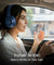 pTron Studio Classic w/ 75Hrs Playtime, Wireless Over Ear Headphones w/HD Mic & TruTalk AI-ENC Calls, Low-Latency Game & Music, Deep Bass, BT5.4, Dual Device Pairing, & Type-C Fast Charging (Blue)