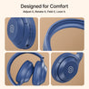 pTron Studio Classic w/ 75Hrs Playtime, Wireless Over Ear Headphones w/HD Mic & TruTalk AI-ENC Calls, Low-Latency Game & Music, Deep Bass, BT5.4, Dual Device Pairing, & Type-C Fast Charging (Blue)