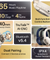 pTron Studio Pro w/ 65Hrs Playtime, Wireless Over Ear Headphones w/HD Mic & TruTalk AI-ENC Calls, Low-Latency Game & Music, 40mm Drivers, BT5.4, Dual Device Pairing & Type-C Fast Charging (Beige)
