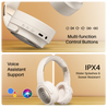 pTron Studio Pro w/ 65Hrs Playtime, Wireless Over Ear Headphones w/HD Mic & TruTalk AI-ENC Calls, Low-Latency Game & Music, 40mm Drivers, BT5.4, Dual Device Pairing & Type-C Fast Charging (Beige)
