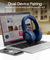 pTron Studio Pro w/ 65Hrs Playtime, Wireless Over Ear Headphones w/HD Mic & TruTalk AI-ENC Calls, Low-Latency Game & Music, 40mm Drivers, BT5.4, Dual Device Pairing & Type-C Fast Charging (Blue)
