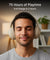 pTron Studio Classic w/ 75Hrs Playtime, Wireless Over Ear Headphones w/HD Mic & TruTalk AI-ENC Calls, Low-Latency Game & Music, Deep Bass, BT5.4, Dual Device Pairing, & Type-C Fast Charging (Beige)