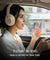 pTron Studio Classic w/ 75Hrs Playtime, Wireless Over Ear Headphones w/HD Mic & TruTalk AI-ENC Calls, Low-Latency Game & Music, Deep Bass, BT5.4, Dual Device Pairing, & Type-C Fast Charging (Beige)