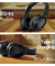 pTron Studio Pro w/ 65Hrs Playtime, Wireless Over Ear Headphones w/HD Mic & TruTalk AI-ENC Calls, Low-Latency Game & Music, 40mm Drivers, BT5.4, Dual Device Pairing & Type-C Fast Charging (Jet Black)
