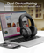 pTron Studio Pro w/ 65Hrs Playtime, Wireless Over Ear Headphones w/HD Mic & TruTalk AI-ENC Calls, Low-Latency Game & Music, 40mm Drivers, BT5.4, Dual Device Pairing & Type-C Fast Charging (Jet Black)