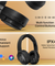 pTron Studio Pro w/ 65Hrs Playtime, Wireless Over Ear Headphones w/HD Mic & TruTalk AI-ENC Calls, Low-Latency Game & Music, 40mm Drivers, BT5.4, Dual Device Pairing & Type-C Fast Charging (Jet Black)