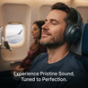 pTron Studio Classic w/ 75Hrs Playtime, Wireless Over Ear Headphones w/HD Mic & TruTalk AI-ENC Calls, Low-Latency Game & Music, Deep Bass, BT5.4, Dual Device Pairing, & Type-C Charging (Black)