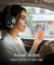 pTron Studio Classic w/ 75Hrs Playtime, Wireless Over Ear Headphones w/HD Mic & TruTalk AI-ENC Calls, Low-Latency Game & Music, Deep Bass, BT5.4, Dual Device Pairing, & Type-C Charging (Black)