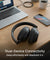 pTron Studio Classic w/ 75Hrs Playtime, Wireless Over Ear Headphones w/HD Mic & TruTalk AI-ENC Calls, Low-Latency Game & Music, Deep Bass, BT5.4, Dual Device Pairing, & Type-C Charging (Black)