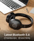 pTron Studio w/ 60Hrs Playtime, Wireless Over-Ear Headphones with HD Mic, Immersive Sound, 40mm Drivers, BT5.4, Dual-Device Pairing, 3.5mm Aux Port, TF Card Slot & Type-C Fast Charging (Jet Black)