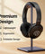 pTron Studio w/ 60Hrs Playtime, Wireless Over-Ear Headphones with HD Mic, Immersive Sound, 40mm Drivers, BT5.4, Dual-Device Pairing, 3.5mm Aux Port, TF Card Slot & Type-C Fast Charging (Jet Black)