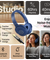 pTron Studio w/ 60Hrs Playtime, Wireless Over-Ear Headphones with HD Mic, Immersive Sound, 40mm Drivers, Bluetooth V5.4, Dual-Device Pairing, 3.5mm Aux Port, TF Card Slot & Type-C Fast Charging (Blue)