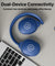 pTron Studio w/ 60Hrs Playtime, Wireless Over-Ear Headphones with HD Mic, Immersive Sound, 40mm Drivers, Bluetooth V5.4, Dual-Device Pairing, 3.5mm Aux Port, TF Card Slot & Type-C Fast Charging (Blue)