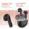 pTron Bassbuds NX In-Ear TWS Earbuds w/ Dual HD Mic & AI-ENC Clear Calls, 32Hrs Playtime, 13mm Drivers, Bluetooth 5.3 Wireless Headphones, Voice Assistant, Type-C Fast Charging & IPX5 (Coal Black)