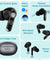 pTron Bassbuds Eon In-Ear TWS Earbuds w/ Dual HD Mic & AI-ENC Calls, Pristine Sound, 30Hrs Playtime, Bluetooth v5.3 Wireless Earphones, Snug-fit, Type-C Fast Charge, Voice Assist, IPX4 (Grey & Black)
