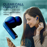 pTron Bassbuds Duo In-Ear TWS Earbuds w/ Dual HD Mic, Pristine Sound, 32Hrs Playtime, Bluetooth V5.1 Headphones, 13mm Drivers, Type-C Charging, Voice Assistant & IPX4 Water Resistant (Midnight Blue)