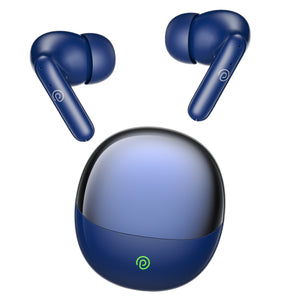 pTron Zenbuds Evo in-Ear TWS Earbuds w/Dual HD Mic & AI-EN Clear Calls, 13mm Drivers, 32Hrs Playtime, 45ms Movie/Music Modes, Bluetooth v5.3 Wireless Headphones, IPX5 & Type-C Charging (Bold Blue)