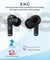pTron Basspods P251+ TWS Earbuds w/ 50Hrs Playtime, 12mm Drivers, Dual HD Mic & AI-ENC Calls, Movie Mode, Touch Controls, in-Ear Bluetooth 5.1 Wireless Headphones, Type C Charging & IPX4 (Jet Black)