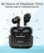 pTron Basspods P251+ TWS Earbuds w/ 50Hrs Playtime, 12mm Drivers, Dual HD Mic & AI-ENC Calls, Movie Mode, Touch Controls, in-Ear Bluetooth 5.1 Wireless Headphones, Type C Charging & IPX4 (Jet Black)