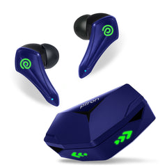 pTron Bassbuds B91 Plus TWS Earbuds w/ 38ms Gaming Low Latency, Dual HD Mic & AI-ENC Calls, 45Hrs Playtime, Pristine Sound, Snug-fit, In-Ear Bluetooth 5.3 Headphones, Type-C Charging & IPX5 (Bold Blue)