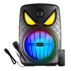 pTron Fusion Party Evo 80W Bluetooth Speaker w/ 3m Wired Karaoke Mic, Punchy Sound, 6Hrs Playtime, RGB Light, TWS Mode, Party Speaker w/ BTv5.0, Aux Port, USB & SD Card Playback (Midnight Black)