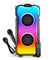 pTron Fusion Party V3 40W Bluetooth Speaker w/ 3m Wired Karaoke Mic, Immersive Sound, 6Hrs Playtime, RGB Light, TWS Mode, Party Speaker w/Bluetooth V5.0, Aux Port, USB & SD Card Playback (Coal Black)