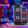 pTron Fusion Party V2 40W Bluetooth Speaker w/ 3m Wired Karaoke Mic, Immersive Sound, 6Hrs Playtime, RGB Light, TWS Mode, Party Speaker w/Bluetooth V5.0, Aux Port, USB & SD Card Playback (Coal Black)