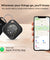 pTron TagNet X1 for iPhone/iOS Users, Works with Apple Find My Network, MFi, Anti-Lost & Loud 80dB Buzzer Alert, No SIM Needed, Item Finder for Keys, Wallets, Bags, 1-Year Battery (Black)