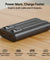 pTron 20000mAh Powerbank w/ 22.5W Fast Charging, USB & Type C Output, Built-in Type C & iOS Cables, Compatible w/Power Delivery, Quick Charge for iPhone, Android Mobile & Tablets, Dynamo Storm (Black)