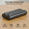 pTron 20000mAh Powerbank w/ 22.5W Fast Charging, USB & Type C Output, Built-in Type C & iOS Cables, Compatible w/Power Delivery, Quick Charge for iPhone, Android Mobile & Tablets, Dynamo Storm (Black)