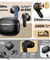 pTron Bassbuds Eon in-Ear TWS Earbuds w/ 13mm Drivers, 45Hrs Playtime, Dual HD Mic & TruTalk AI-ENC Calls, Custom EQ, Mobile App, Bluetooth v6.0 Headphones, Voice Assist., Type C Charging & IPX5 (Black)